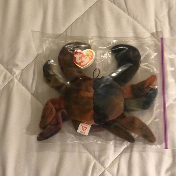 “Claude” TY Beanie Baby, Tie Dyed Crab, Vintage Collectible 1996 - Picture 12 of 12